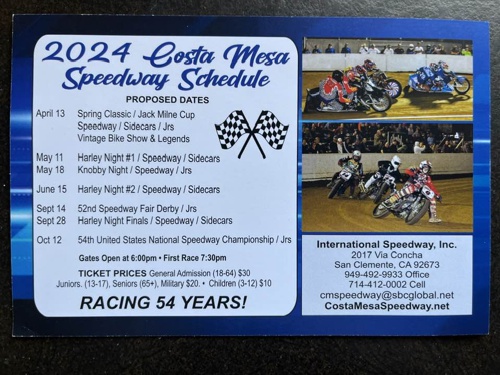 2024 Costa Mesa Speedway Schedule Costa Mesa